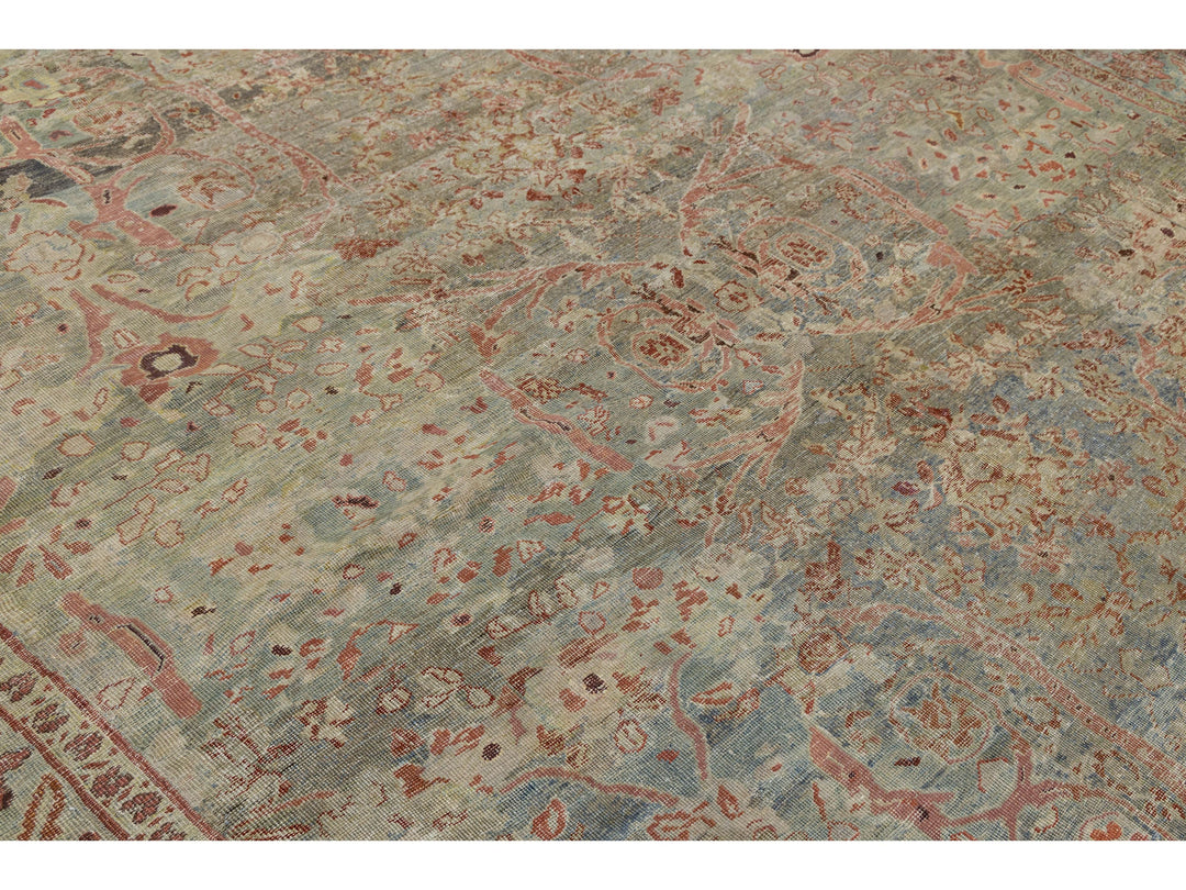 Antique Sultanabad Wool Rug 13 X 24