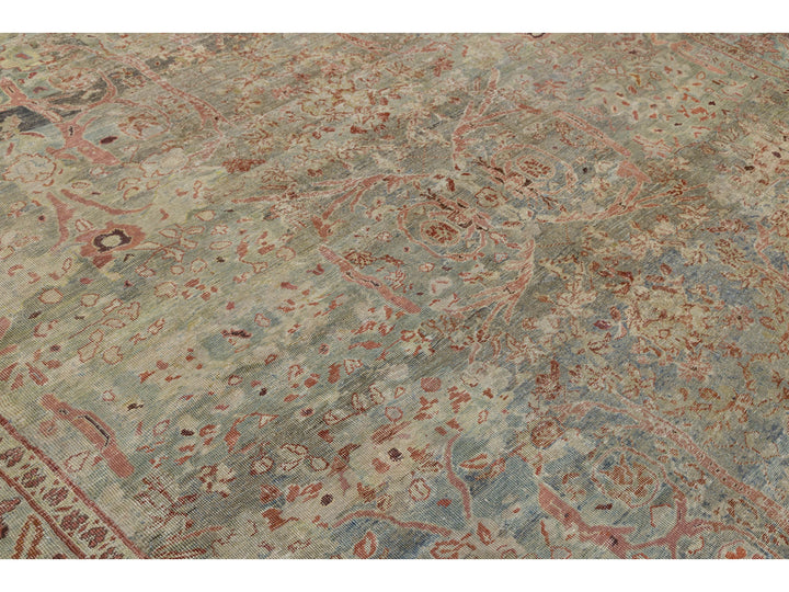 Antique Sultanabad Wool Rug 13 X 24