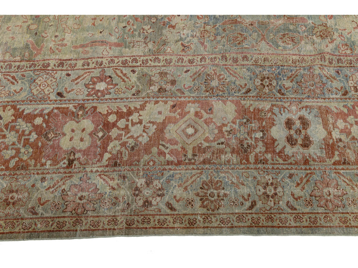 Antique Sultanabad Wool Rug 13 X 24