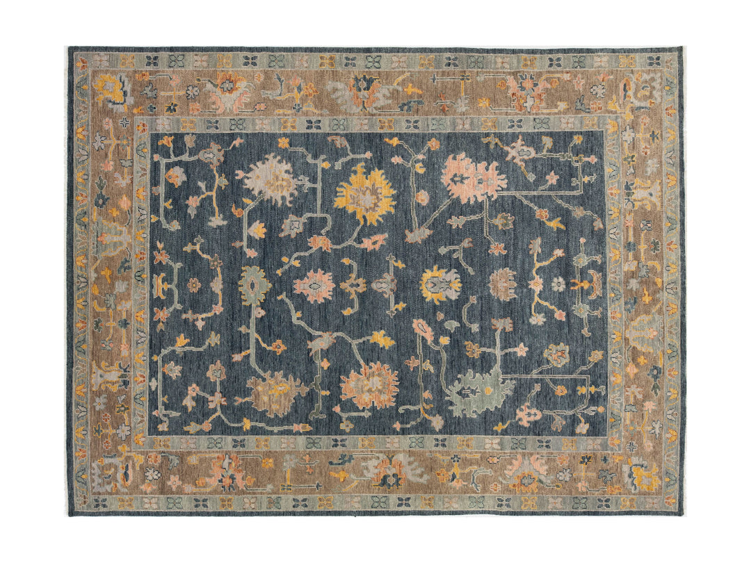 Modern Oushak Wool Rug 12 X 15