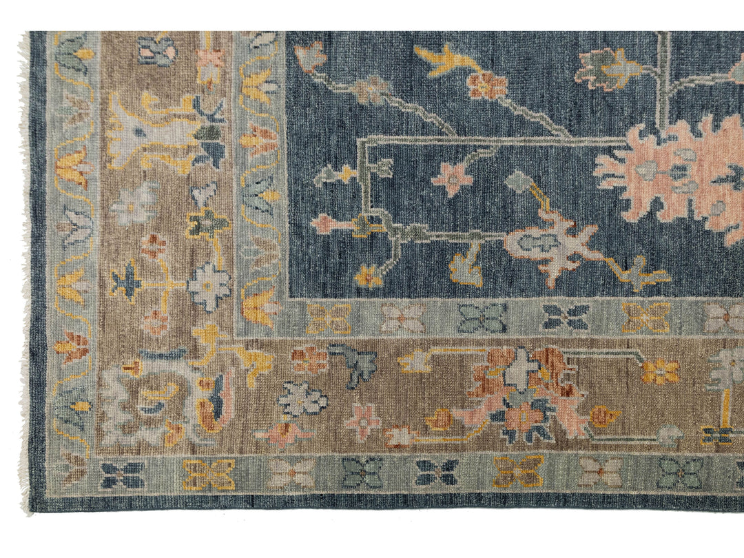 Modern Oushak Wool Rug 12 X 15