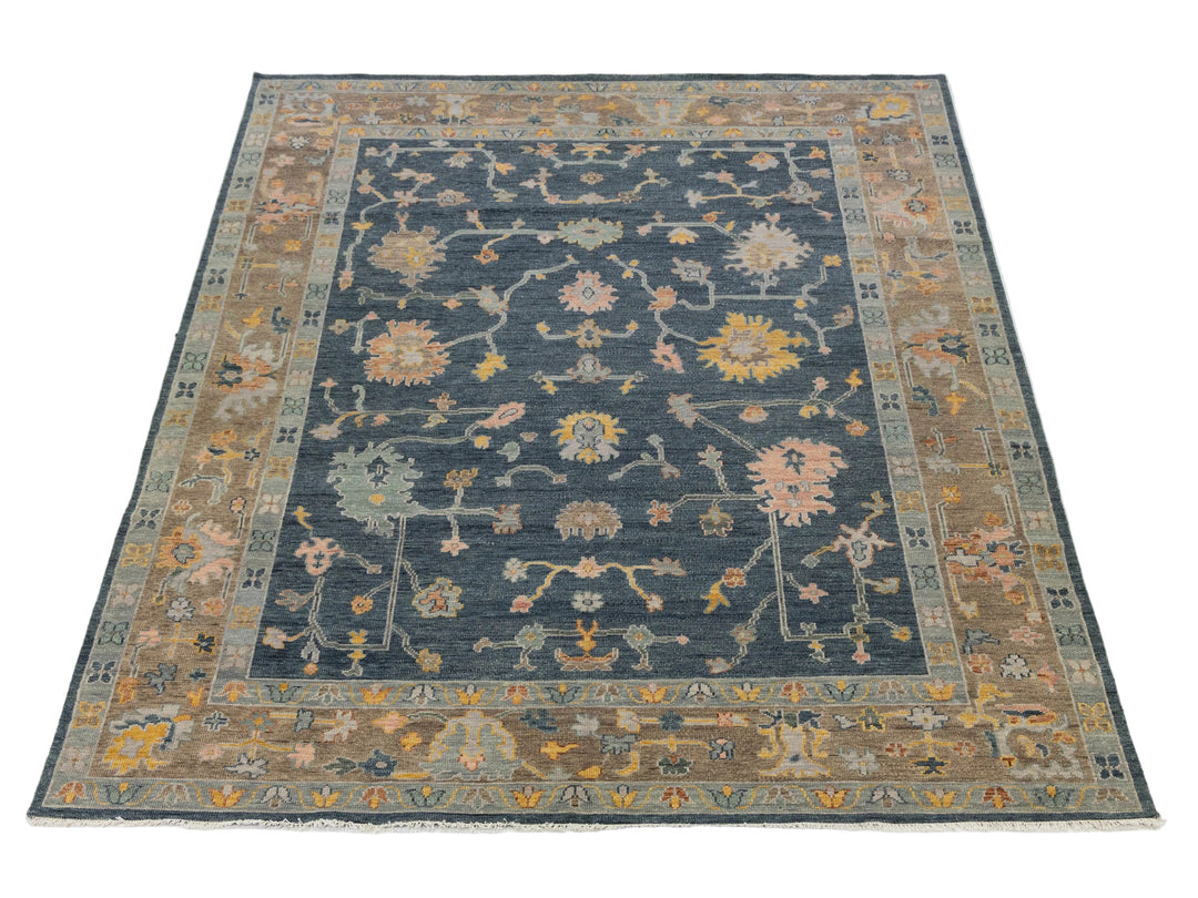 Modern Oushak Wool Rug 12 X 15