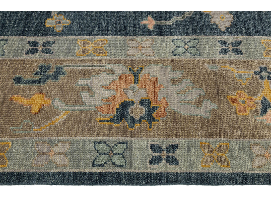 Modern Oushak Wool Rug 12 X 15