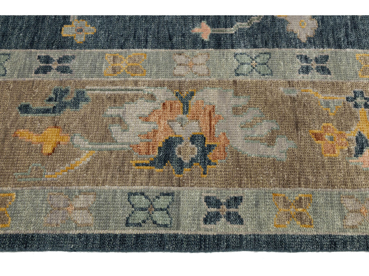 Modern Oushak Wool Rug 12 X 15