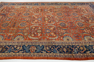 Antique Persian Sultanabad Wool Rug 11 X 16