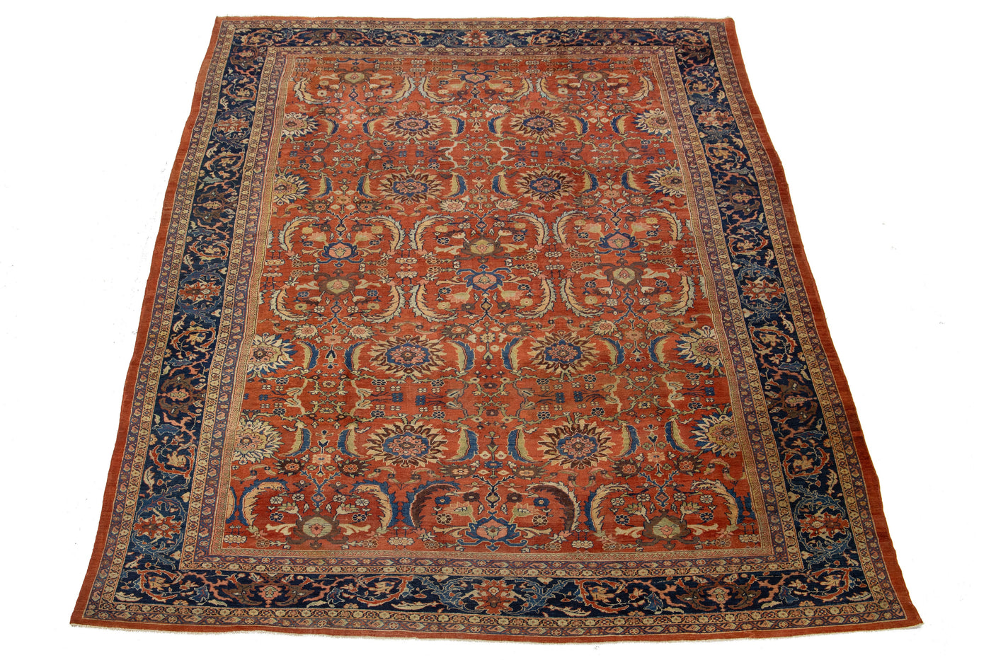 Antique Persian Sultanabad Wool Rug 11 X 16