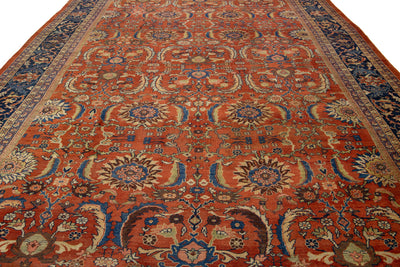 Antique Persian Sultanabad Wool Rug 11 X 16