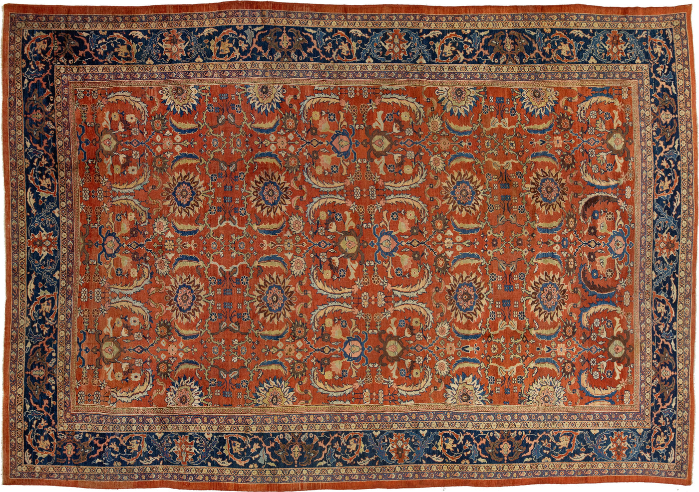 Antique Persian Sultanabad Wool Rug 11 X 16