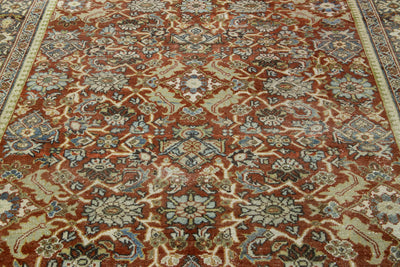 Antique Mahal Wool Rug 7 X 10