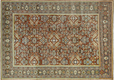 Antique Mahal Wool Rug 7 X 10