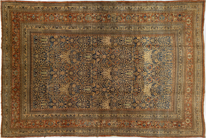 Antique Persian Khorasan Wool Rug 13 X 20