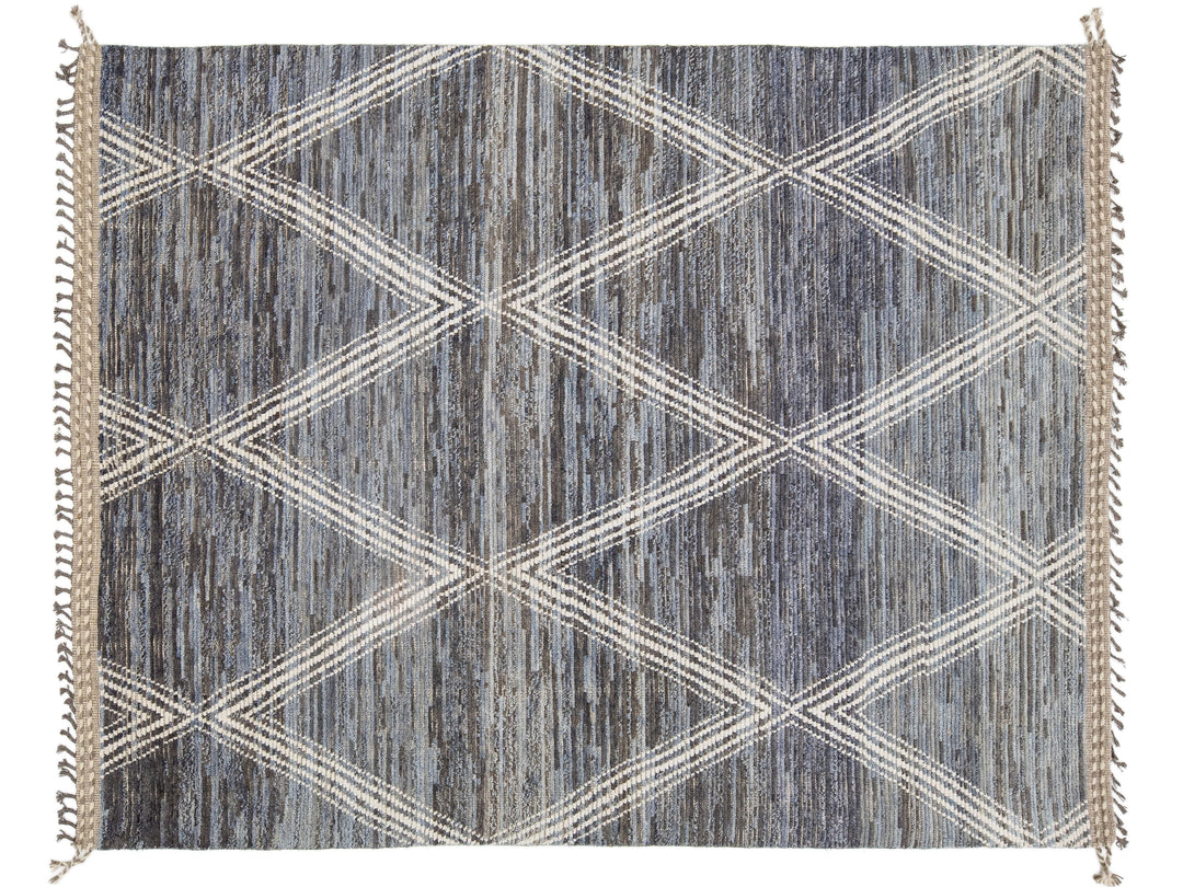 Modern Moroccan Wool Rug 8 X 10