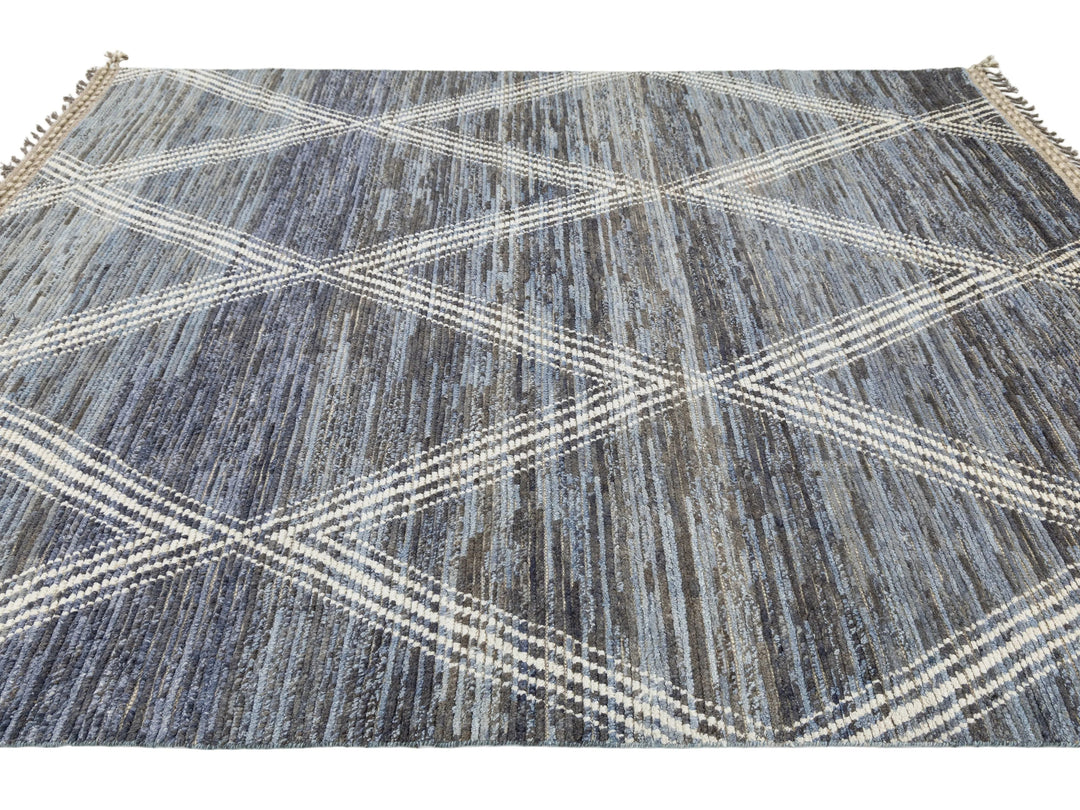Modern Moroccan Wool Rug 8 X 10