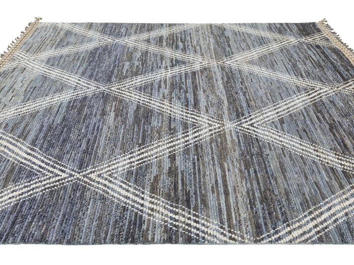 Modern Moroccan Wool Rug 8 X 10