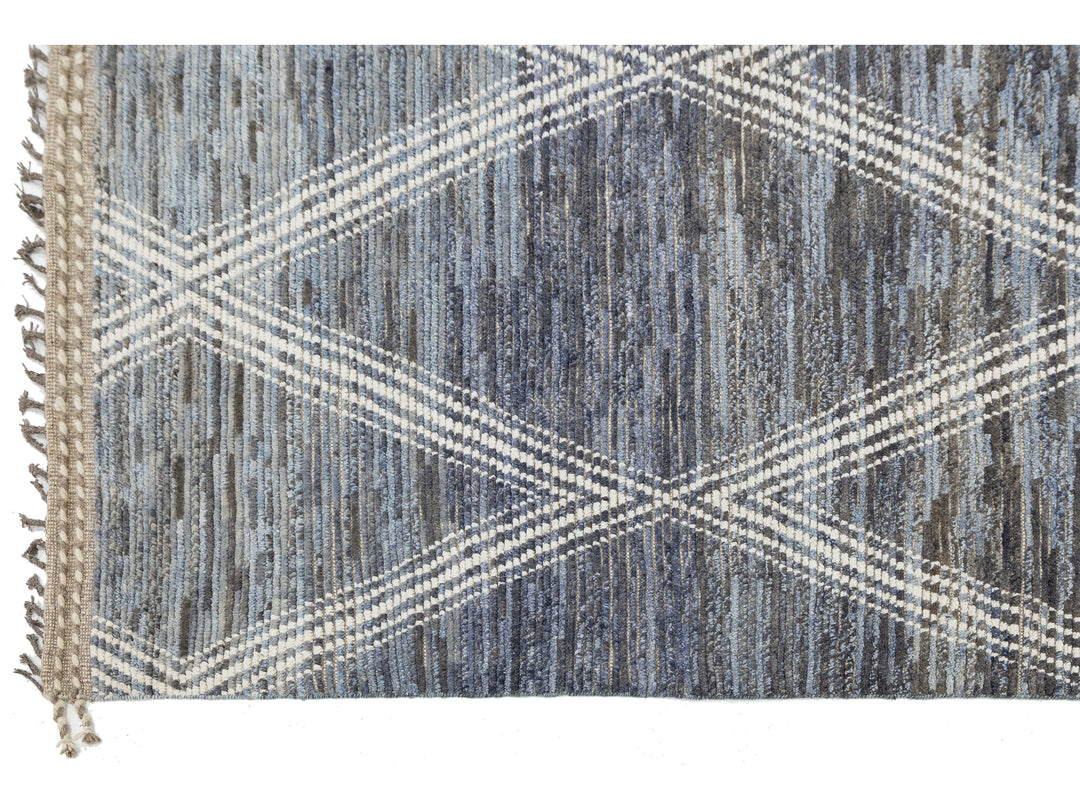 Modern Moroccan Wool Rug 8 X 10