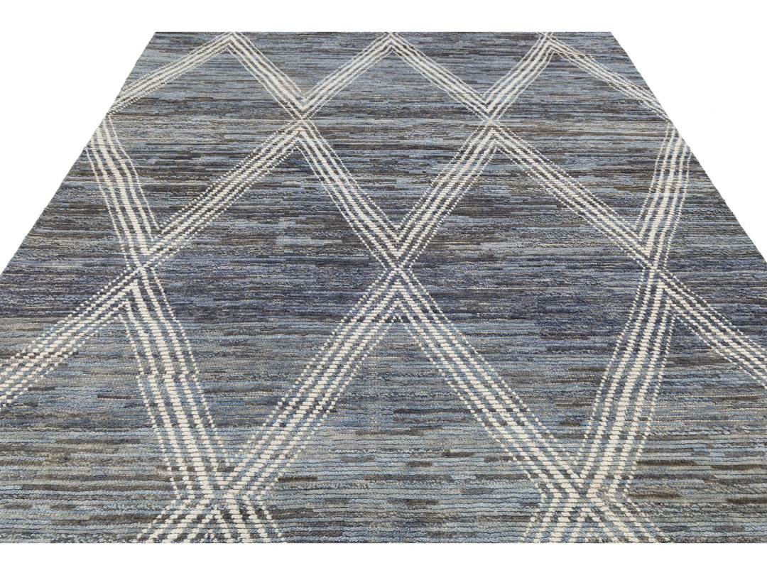 Modern Moroccan Wool Rug 8 X 10