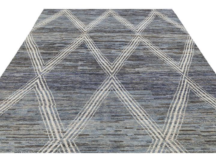 Modern Moroccan Wool Rug 8 X 10