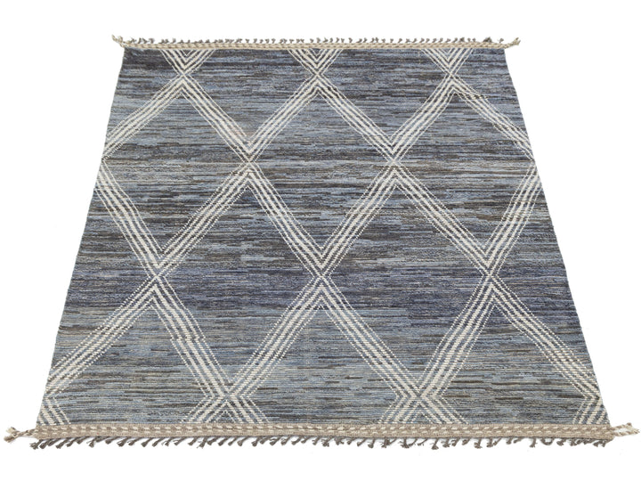 Modern Moroccan Wool Rug 8 X 10