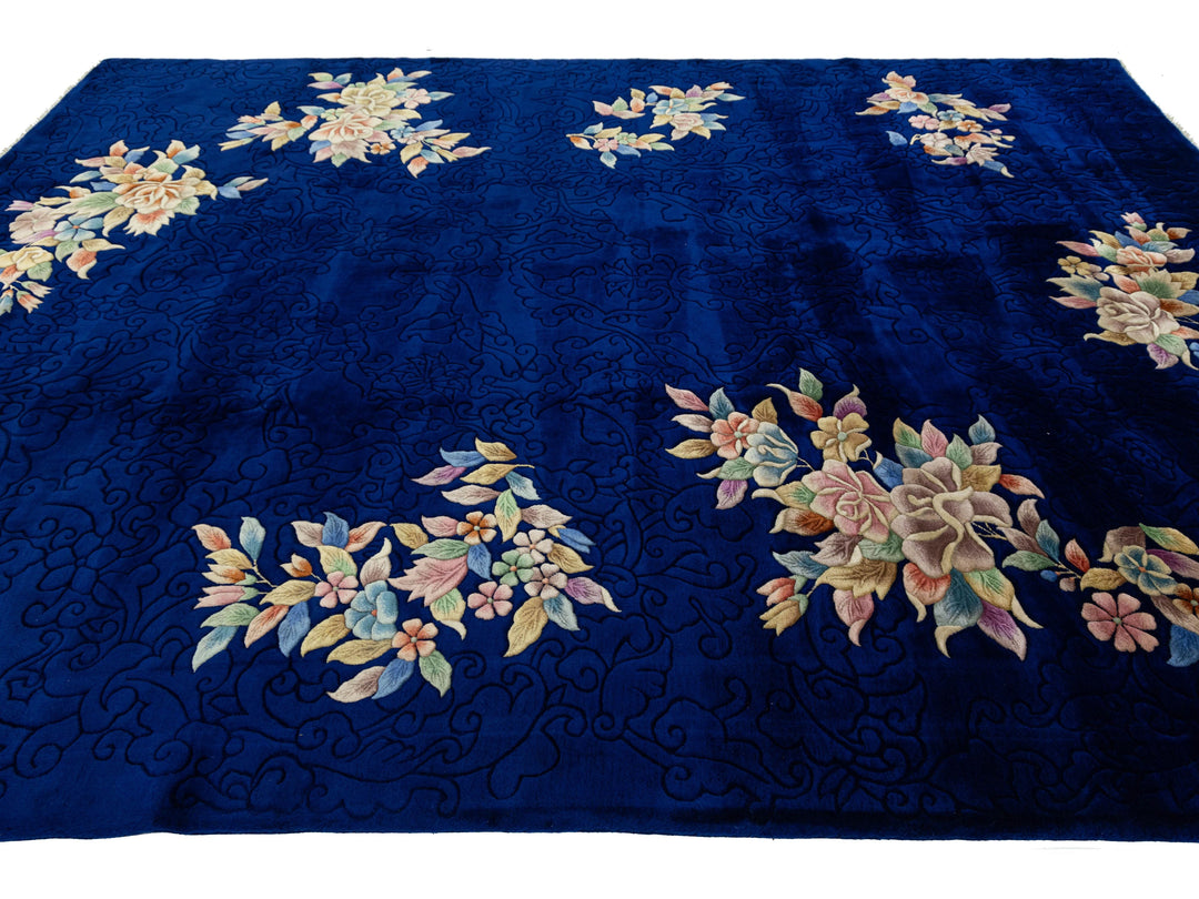 Antique Art Deco Chinese Rug 9 X 12