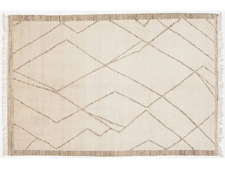 Modern Moroccan Wool Rug 6 X 9