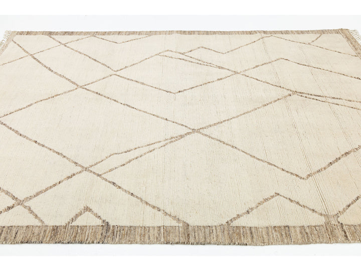 Modern Moroccan Wool Rug 6 X 9