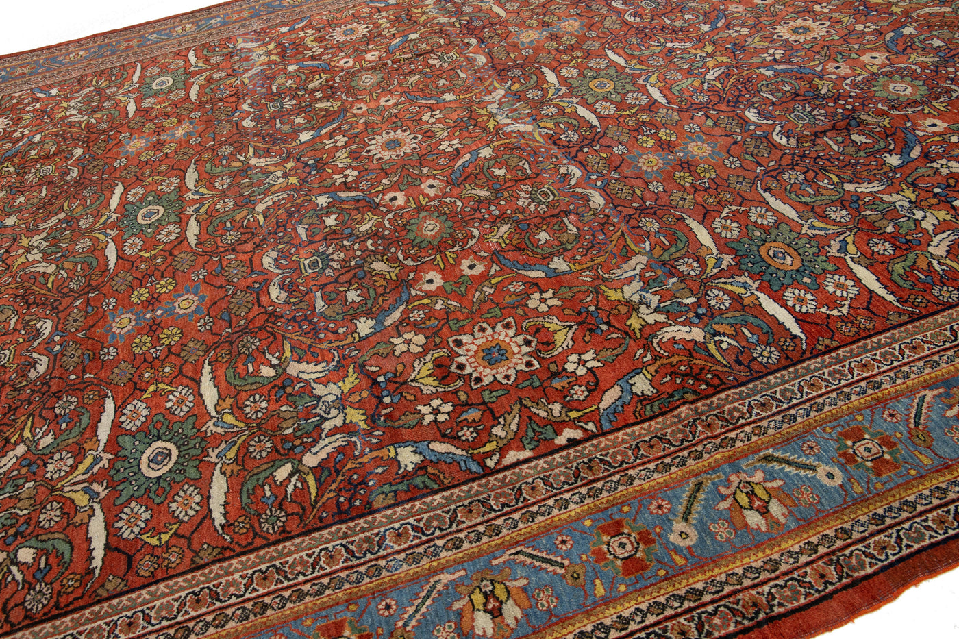 Antique Persian Sultanabad Wool Rug 13 X 17