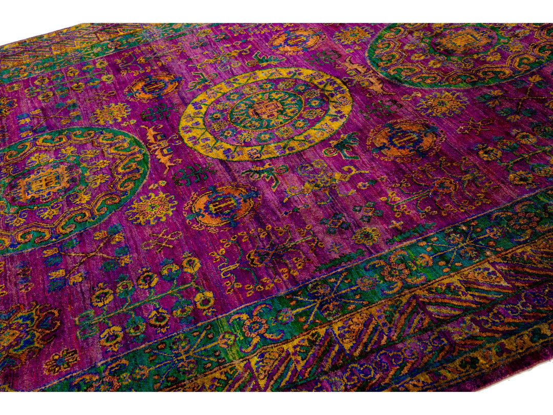 Modern Sari Silk Rug 9 X 12