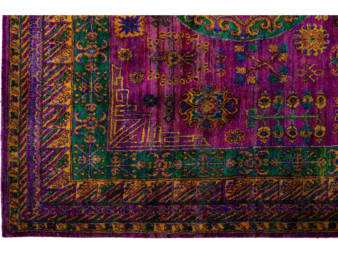 Modern Sari Silk Rug 9 X 12