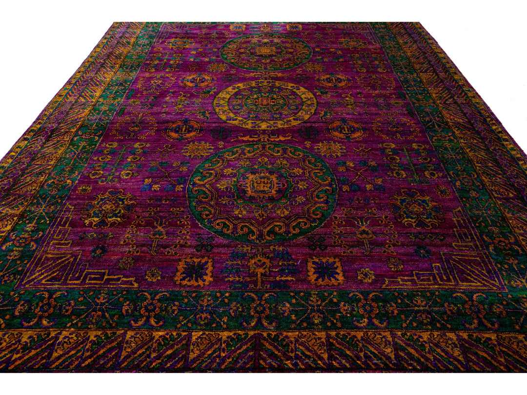 Modern Sari Silk Rug 9 X 12