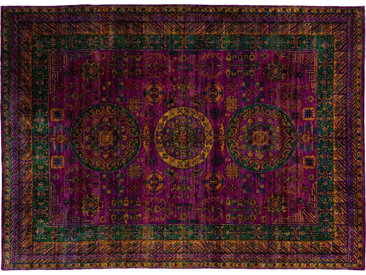 Modern Sari Silk Rug 9 X 12