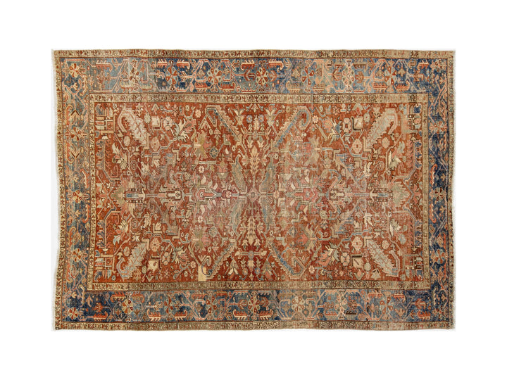 Antique Heriz Wool Rug 6 X 9