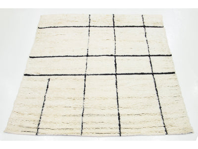 Modern Moroccan Wool Rug 8 X 10