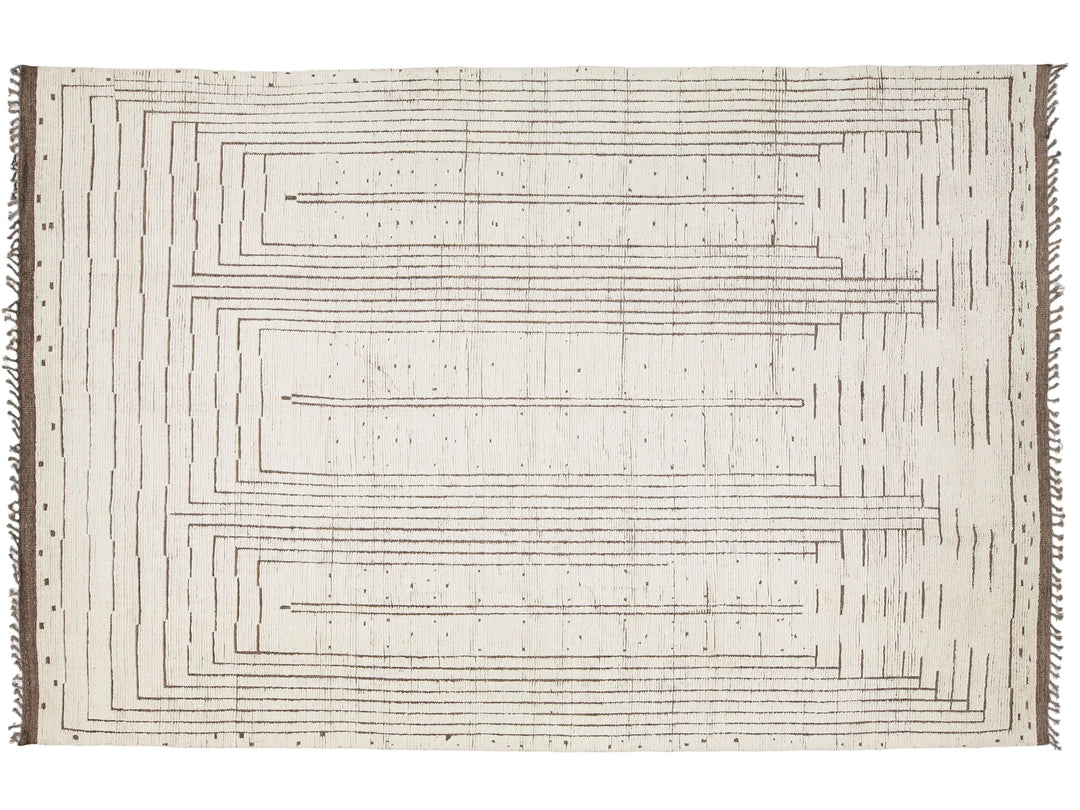 Modern Moroccan Wool Rug 10 X 15