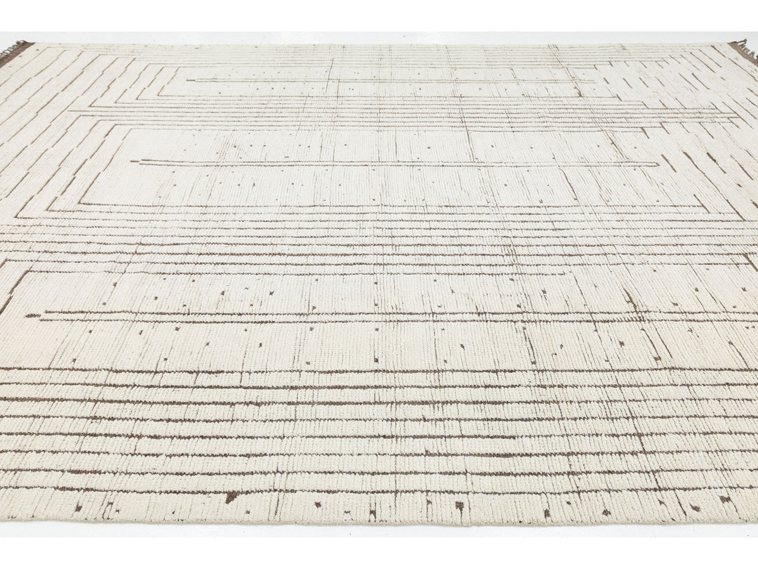 Modern Moroccan Wool Rug 10 X 15