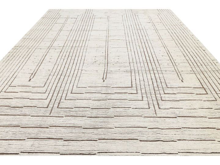 Modern Moroccan Wool Rug 10 X 15
