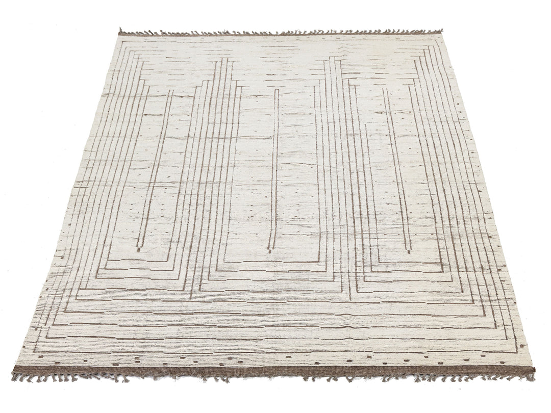 Modern Moroccan Wool Rug 10 X 15