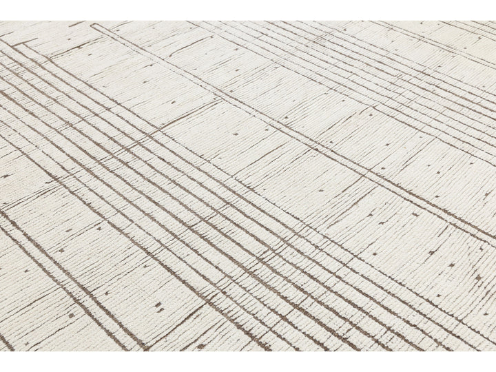 Modern Moroccan Wool Rug 10 X 15