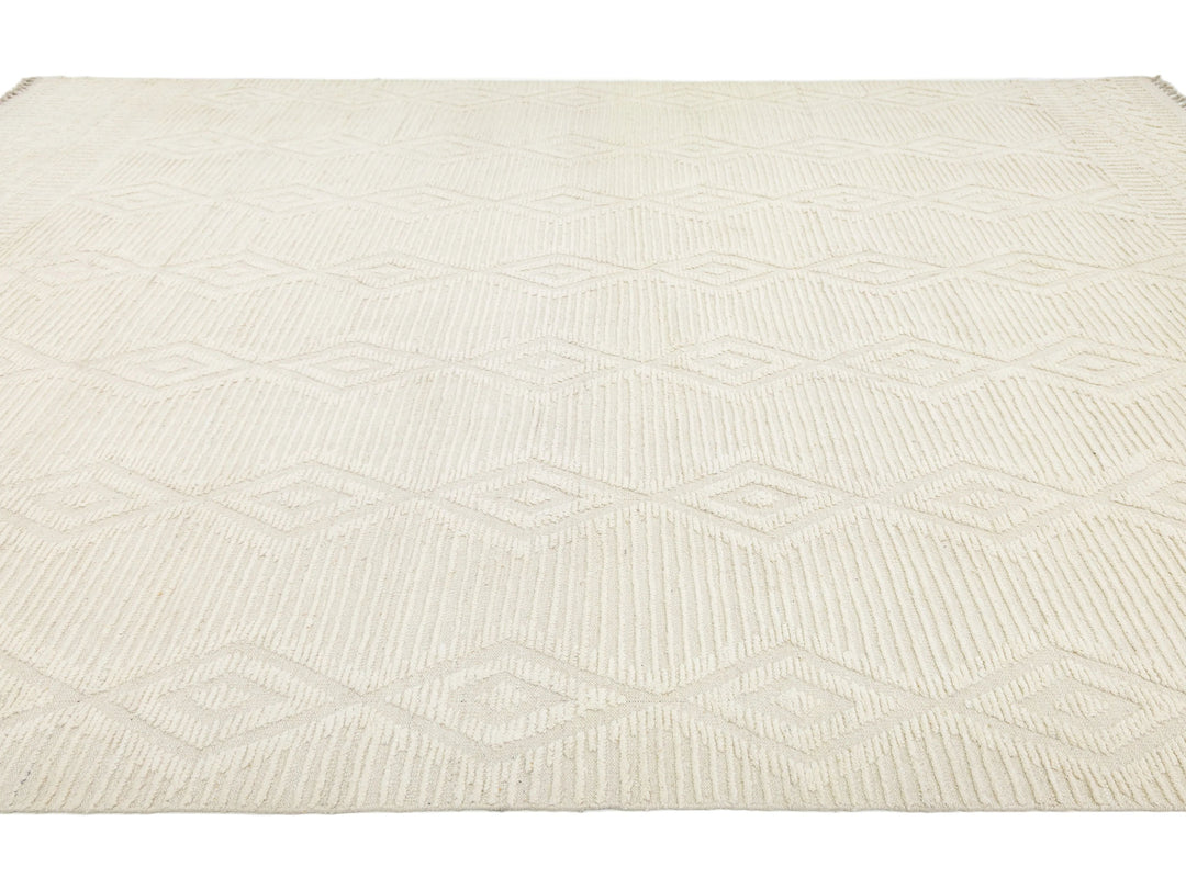 Modern Moroccan Wool Rug 10 X 14