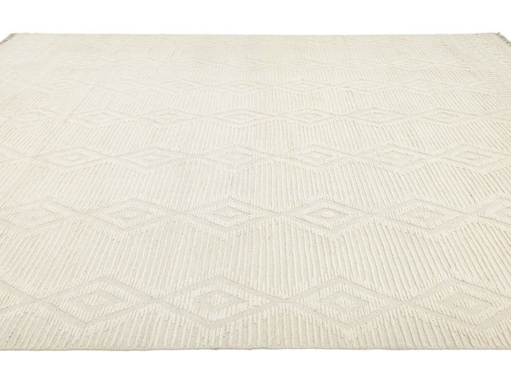 Modern Moroccan Wool Rug 10 X 14