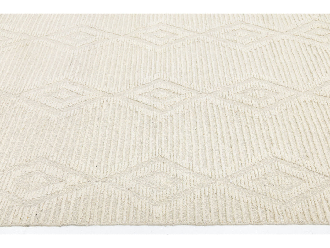 Modern Moroccan Wool Rug 10 X 14