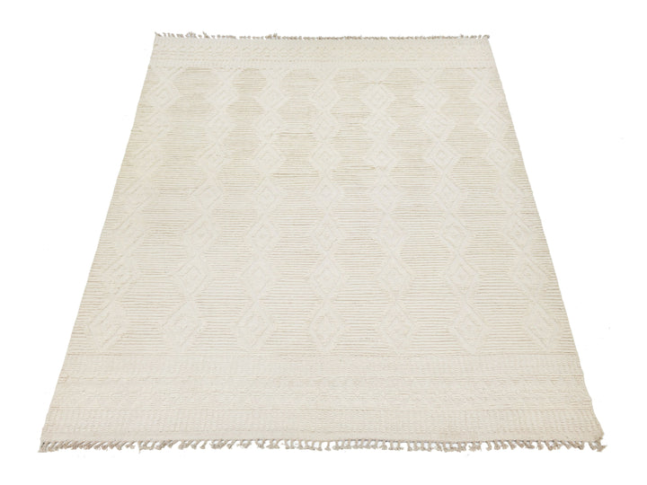 Modern Moroccan Wool Rug 10 X 14