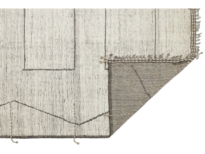 Modern Moroccan Wool Rug 12 X 15