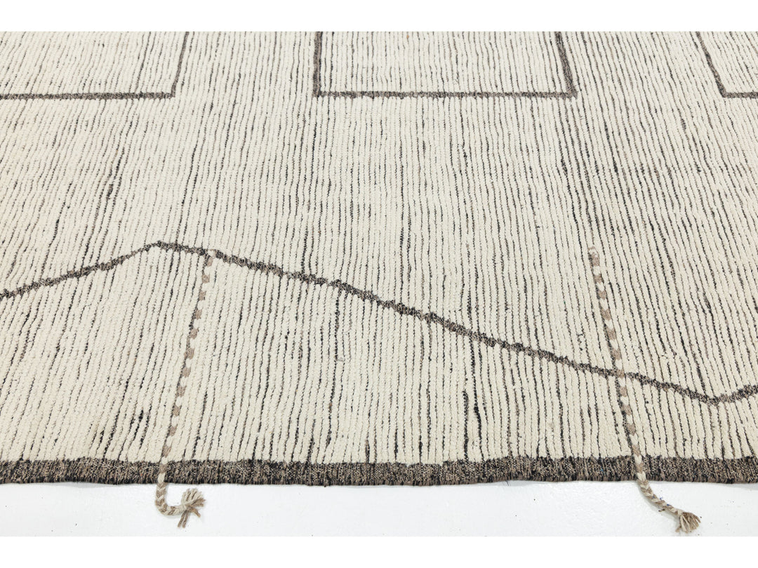 Modern Moroccan Wool Rug 12 X 15
