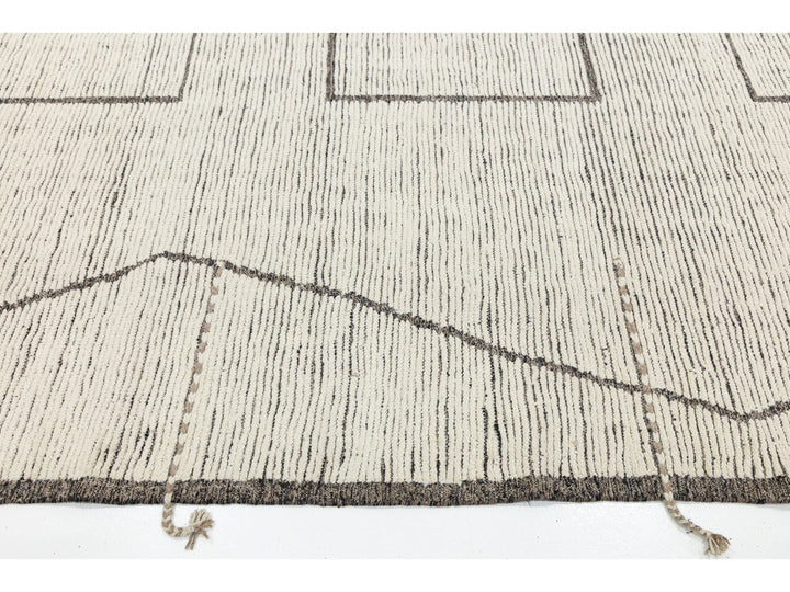 Modern Moroccan Wool Rug 12 X 15