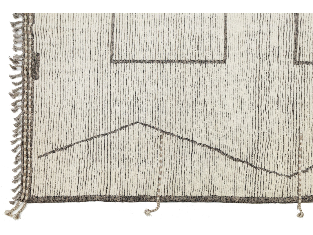 Modern Moroccan Wool Rug 12 X 15