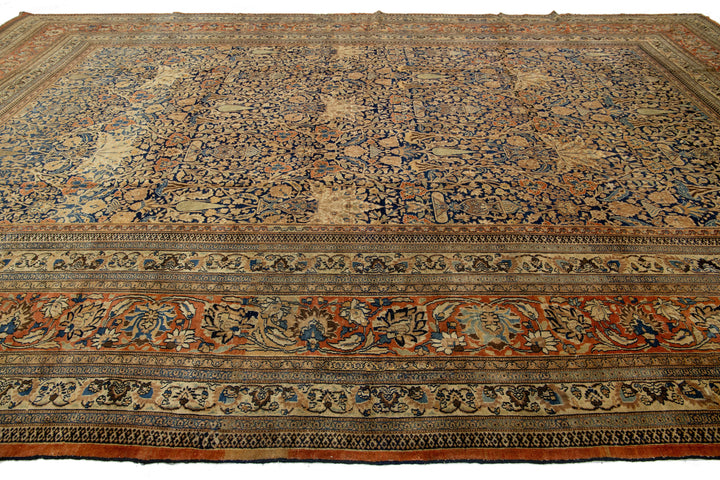 Antique Persian Khorasan Wool Rug 13 X 20