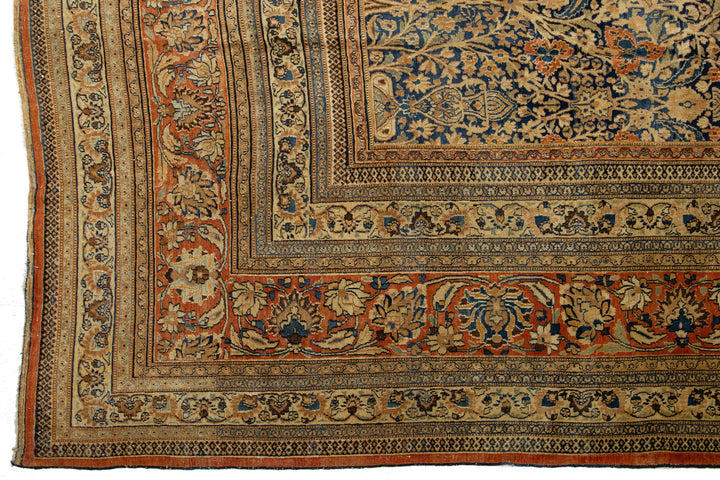 Antique Persian Khorasan Wool Rug 13 X 20