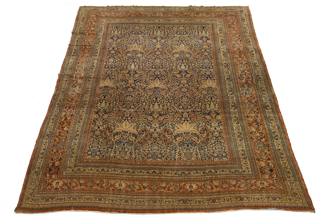 Antique Persian Khorasan Wool Rug 13 X 20