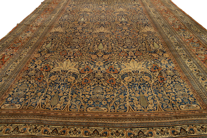 Antique Persian Khorasan Wool Rug 13 X 20
