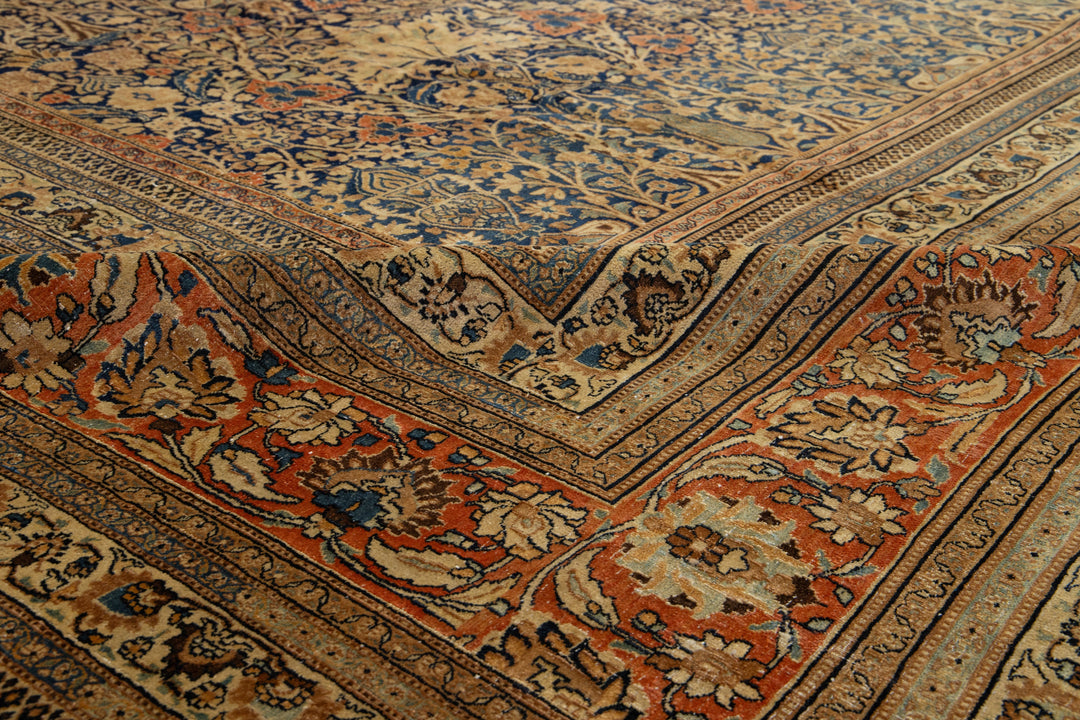 Antique Persian Khorasan Wool Rug 13 X 20